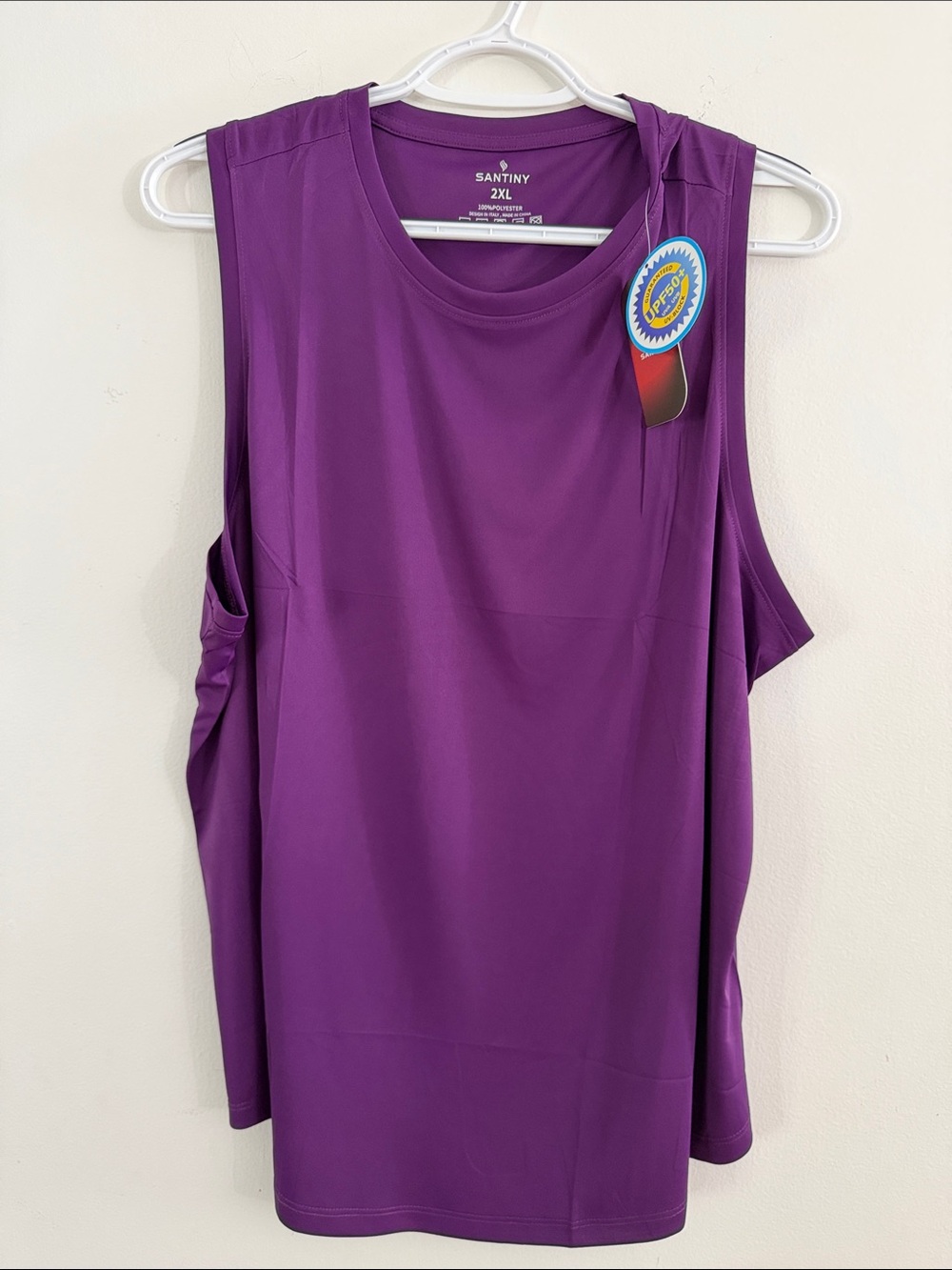 Purple Sleeveless Active Tank Top
